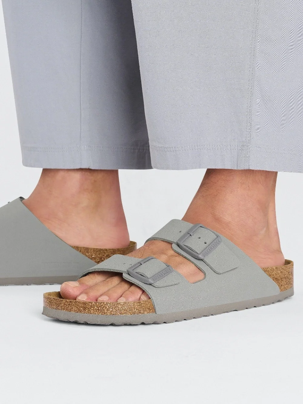 Birkenstock Arizona Birko-Flor Sandals in Stone Coin